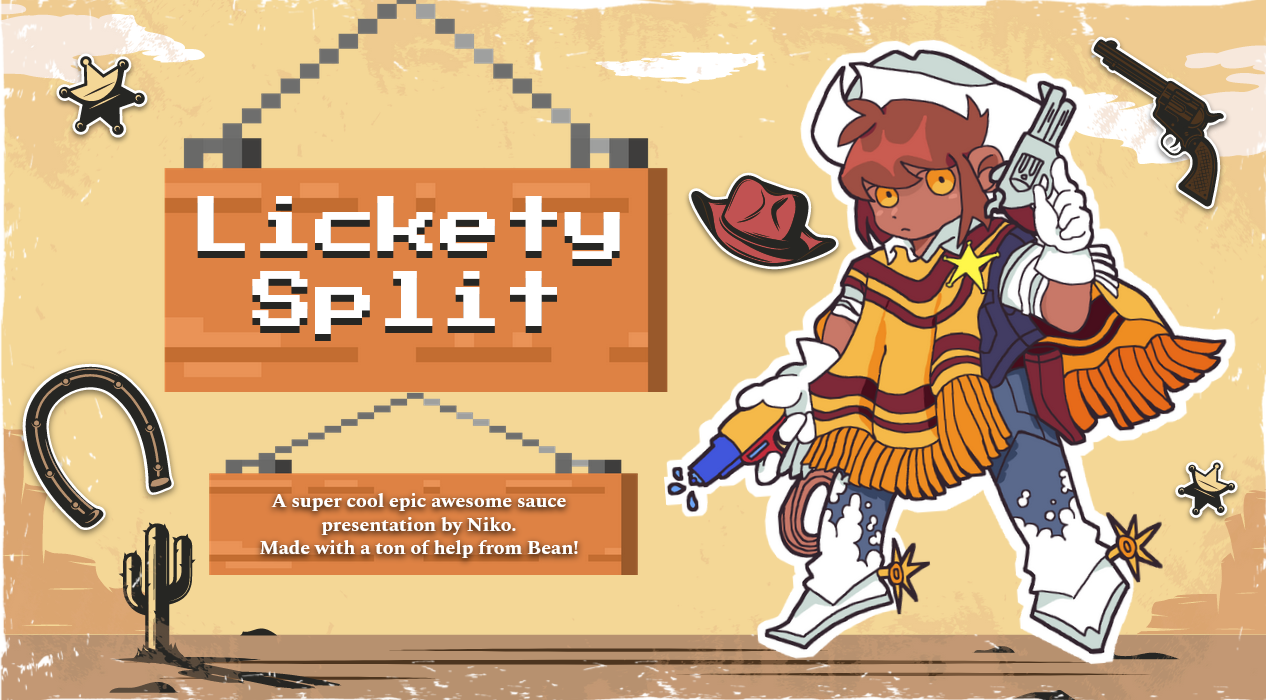 The title screen of Lickety Split
